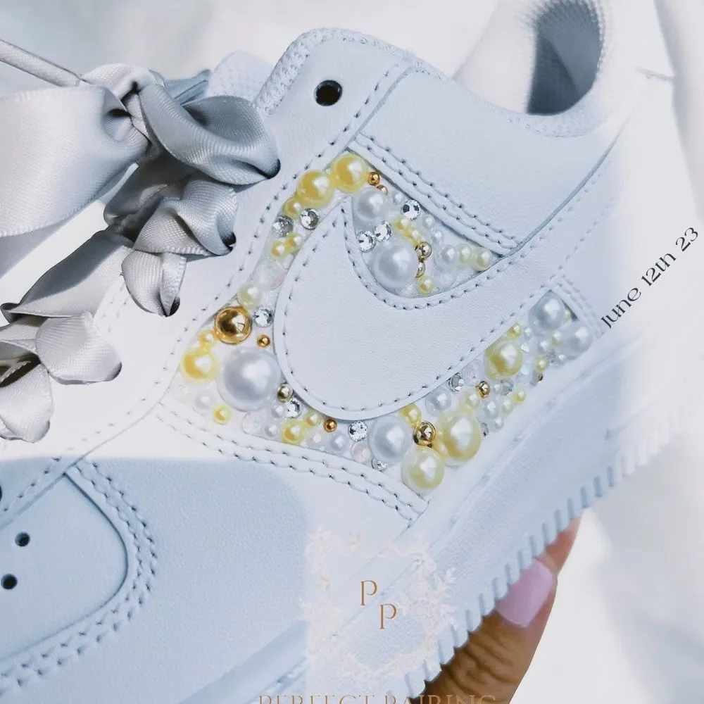 Wedding custom sneakers - air force 1 - Picture 3 of 4